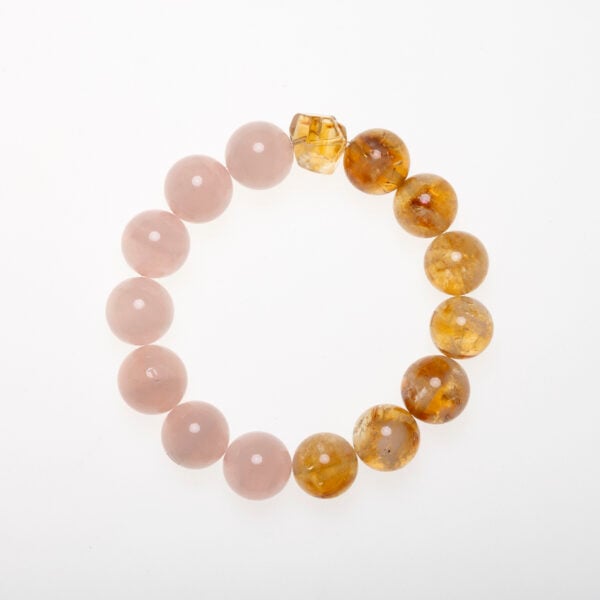 Rose Quartz Bracelet – A beautiful bracelet made with Rose Quartz crystals, known for their healing properties and ability to promote love, peace, and emotional healing.