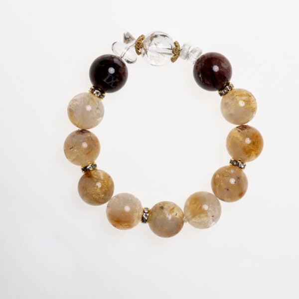Golden Rutilated Quartz Bracelet for Protection and Clarity