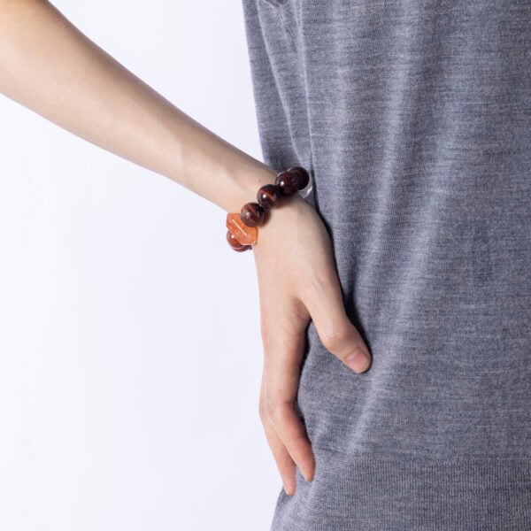 Willed Ember crystal bracelet worn on wrist – 4-stone energy bracelet for focus and balance