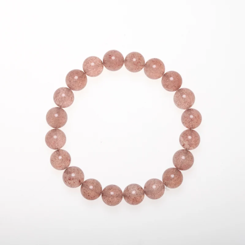 Cherry Whispers — Strawberry Quartz Bracelet