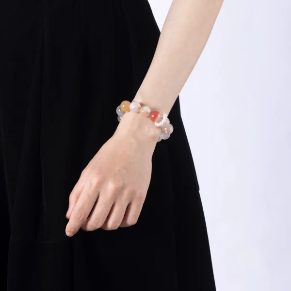 Cherry Blossom Agate Bracelet – A unique bracelet made with cherry blossom agate, known for its calming and healing properties, perfect for emotional balance.