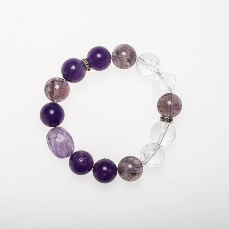Violet Clarity-Amethyst Crystal Bracelet