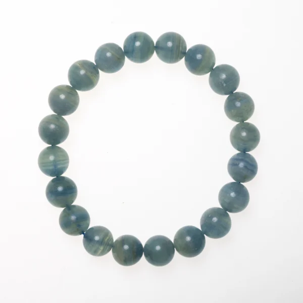 Blue Lace Agate Bracelet - A soothing gemstone bracelet designed to enhance emotional healing and balance, featuring light blue lace agate stones known for their calming properties.
