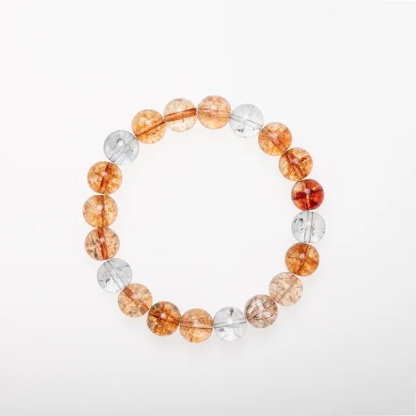 Orange Azeztulite Bracelet – A vibrant bracelet made with Orange Azeztulite crystals, known for their energizing and transformative healing properties.