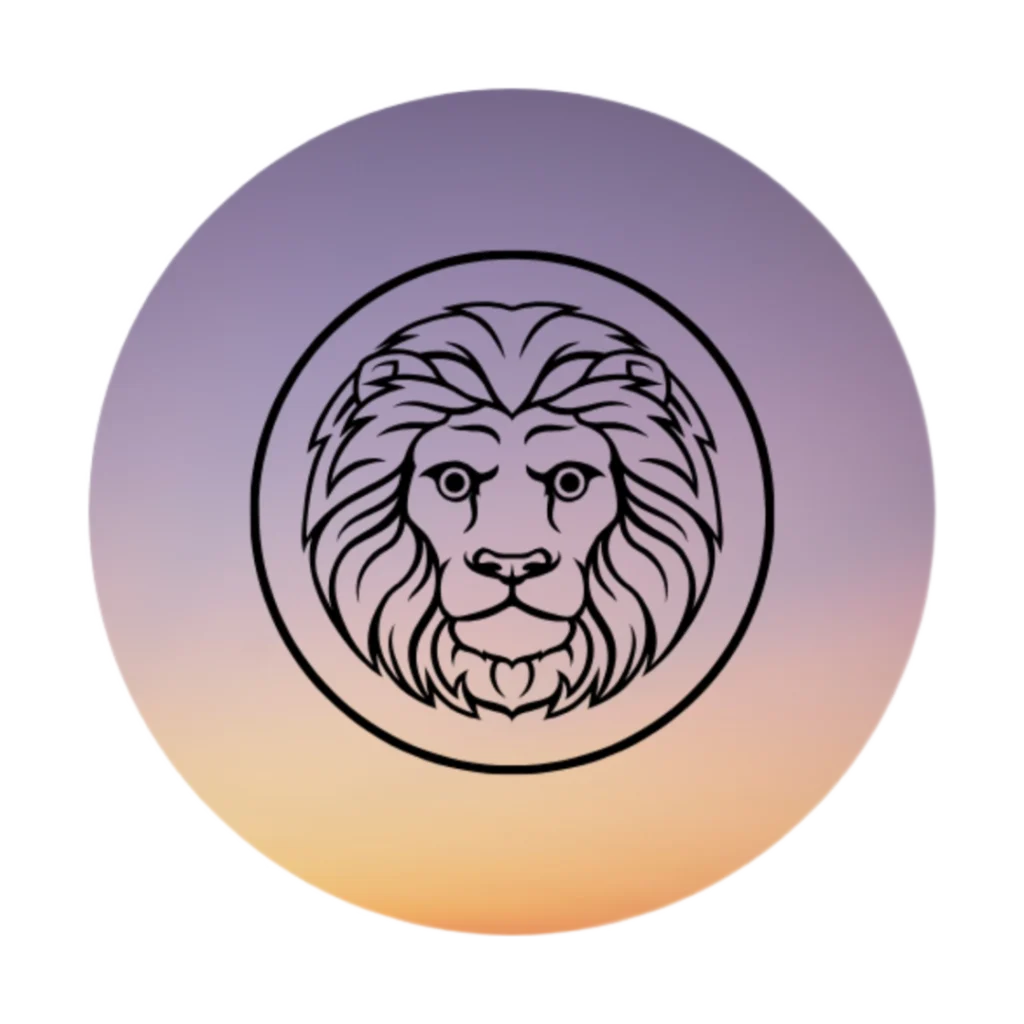 Leo zodiac sign illustration for confidence, creativity, and leadership – Dare to Mystic