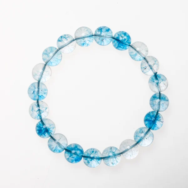 Blue Rutilated Quartz Bracelet for mental clarity and spiritual growth by Dare to Mystic