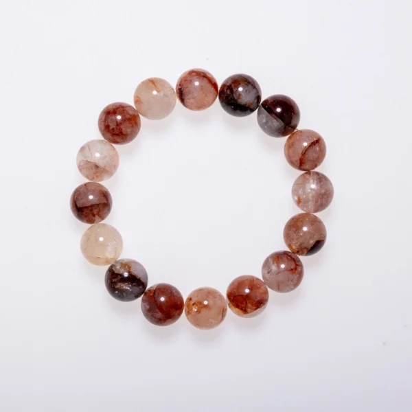 Red Rutilated Quartz Bracelet with fiery needle-like inclusions | Dare to Mystic