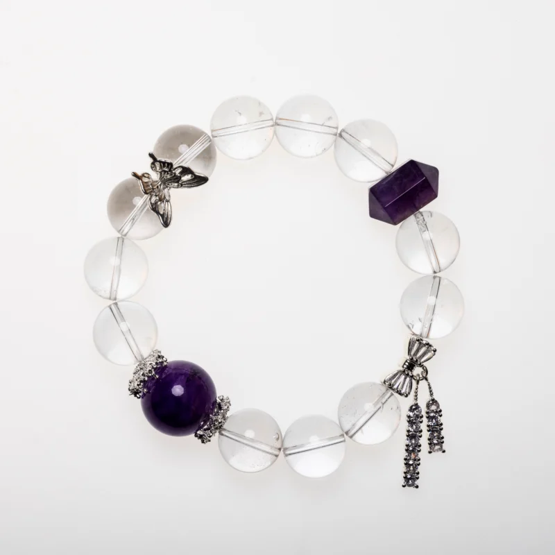 Lunar Whisper – Purple Amethyst Bracelet