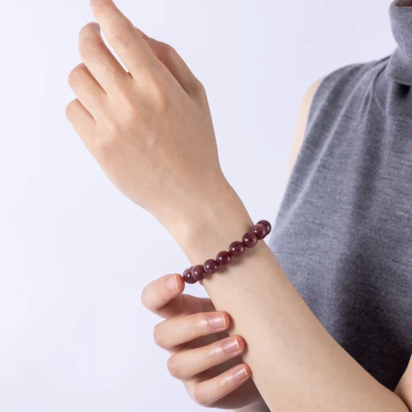 Strawberry Quartz Bracelet for emotional healing and love by Dare to Mystic