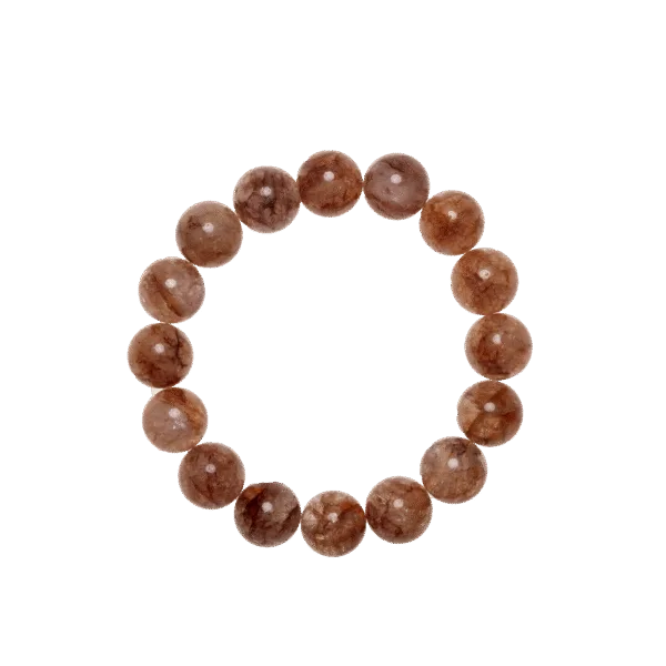 Ground Ember – 16 Rutilated Quartz Bracelet Healing Stones for Emotional Healing & Strength