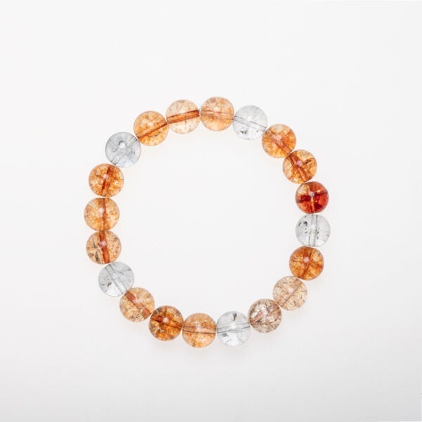 Orange Azeztulite Bracelet – A vibrant bracelet made with Orange Azeztulite crystals, known for their energizing and transformative healing properties.