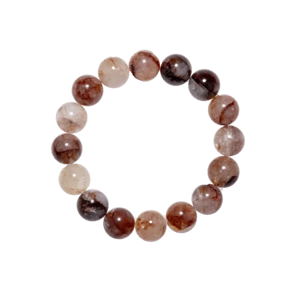 Red Rutilated Quartz Bracelet with fiery needle-like inclusions | Dare to Mystic