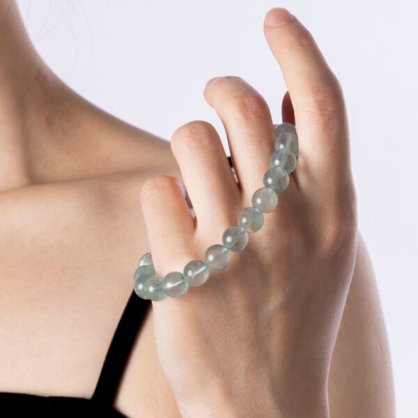 Green Prehnite Bracelet – A beautiful bracelet made with Green Prehnite crystals, known for their healing properties and ability to enhance intuition and peace.