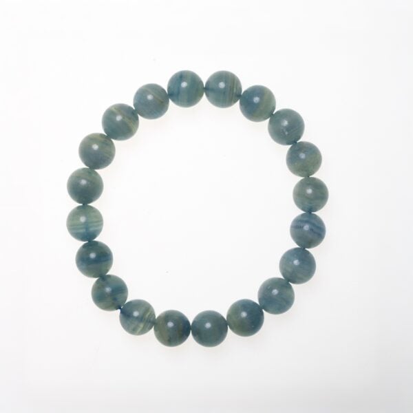 Blue Lace Agate Bracelet - A soothing gemstone bracelet designed to enhance emotional healing and balance, featuring light blue lace agate stones known for their calming properties.
